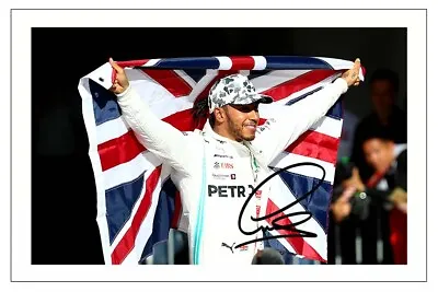 LEWIS HAMILTON Signed Autograph PHOTO Fan Gift Print FORMULA ONE F1 Mercedes • £3.49