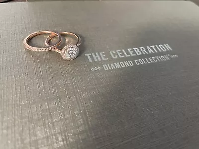 $1775 • Buy Zales: The Diamond Collection; Celebration. Engagement Ring And Wedding Band 