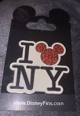 Disney Pin 81565  I Love New York  Red Mickey Icon  NY  Jeweled  • $15