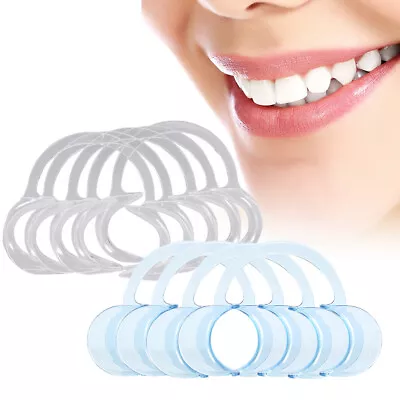 10pcs Disposable Teeth Mouth Opener Cheek Dental Clear C Type Retractor Tran FST • £7.43