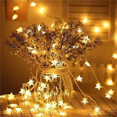 £2.21 • Buy Battery Operated 30 Christmas Star Shaped Window Decoration LED Static Lights