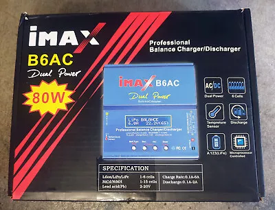 Dual Power IMAX B6 RC Balance Battery Charger Nitro Electric Lipo NiMh NiCd Pb • £29