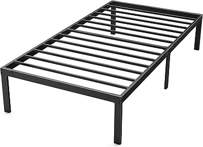 Bed Frame - Twin Size Metal Platform Bed Frame Mattress Foundation With Steel Sl • $56.91