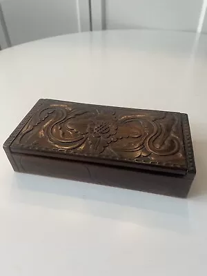 £29.12 • Buy Hand Carved Arts And Crafts Vintage Wooden Box