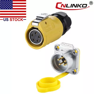 5 Pin Power Signal Connector Female Plug & Male Socket Outdoor Waterproof IP67  • $24.33