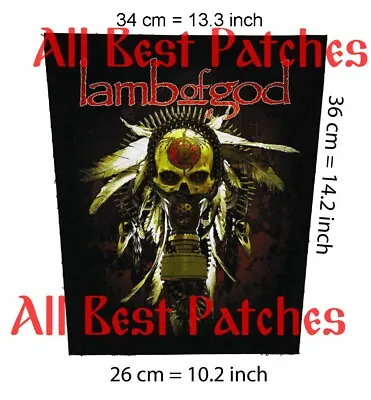£23.99 • Buy Lamb Of God Skull Backpatch Canvas,Slayer,Metallica,Stone Sour,Limp Bizkit,Downs