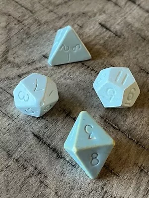 Older Vintage Mentzer D4-d12 Rpg D&d Uninked Pips Medley Dice 032324bCAZII • $35