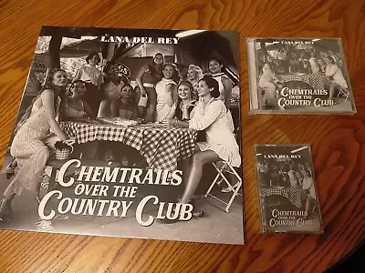 £24 • Buy LANA DEL REY Chemtrails Over The Country Club CLEAR Transparent Vinyl LP+CD+Tape