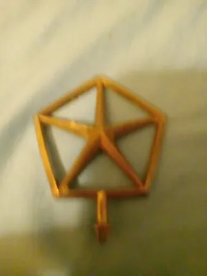 Vintage Plymouth Chrysler Dodge Pentastar Gold Tone Hood Ornament Emblem • $9.69