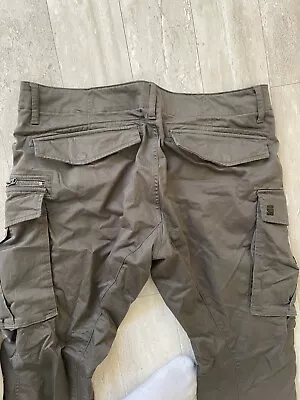 Sz 38 G Star Raw Tapered Stretch Grey Cargo Pants Slim • $35