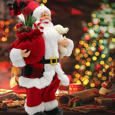 Father Christmas Statue Decorative Standing Santa Figure Luxury Festive Decor UK • £13.99