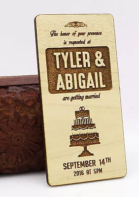 20 Custom Engraved Wooden Magnet Rustic Wedding Save The Date Wooden-jrB • $81.39