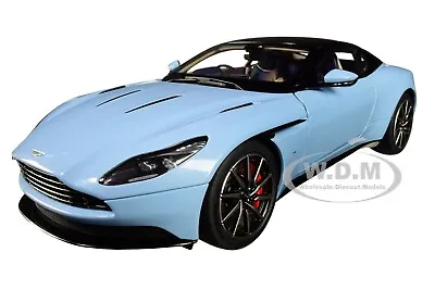 Aston Martin Db11 Q Frosted Glass Blue W/black Top 1/18 Model Car Autoart 70268 • $199.99