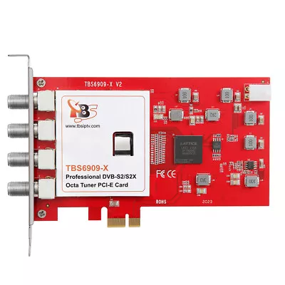 $329 • Buy TBS6909X V2 DVB S/S2/S2X 8 PCIe Satellite TV Tuner Card Compatible Tvheadend
