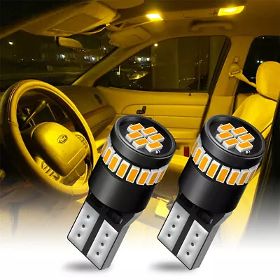 Bright 2X T10 168 194 921 LED Bulb Amber Yellow License Side Marker Light Canbus • $9.09