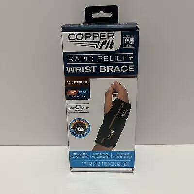 Copper Fit Rapid Relief Wrist Adjustable Brace Hot/Cold Therapy One Size • $9.90