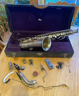 CG Conn Alto Saxophone Elkhart Pat Dec 8 1914 Antique M1119954 SILVER MOP Pearl • $750