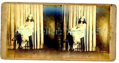 Risque - FRENCH BEAUTY IN NIGHTGOWN - Vintage Stereoview Art Nouveau • $19.99