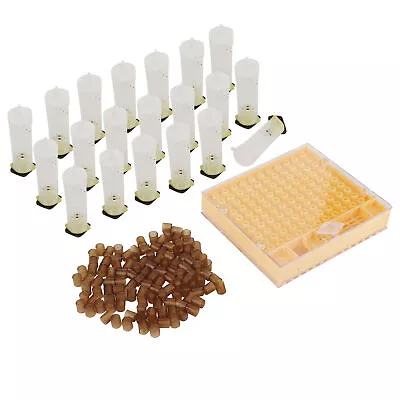 Queen Bee Rearing Box Cage Plastic Breeding Cell Cup Kit Beekeeping Equipment SP • $18.80