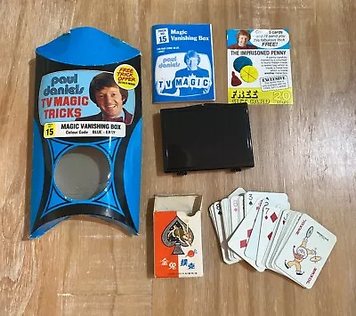 Paul Daniels TV Magic Trick 15 Magic Vanishing Box+vintage Gold Rabbit Cards • £9.99