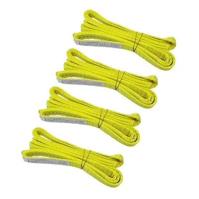 4 Pack 1  X 6' Polyester Lifting Slings Twist Eye Rigging Moving Strap 1600LBS • $52.59