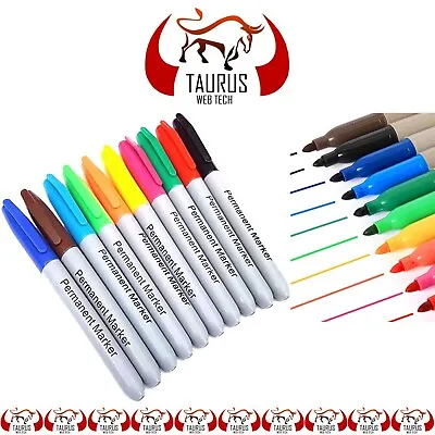 50 X Permanent Markers Pens Pack Assorted Multi Colour Sharpe Fine Point Tip UK • £2.85
