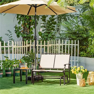 Patio Porch Swing Outdoor Bench Yard Glider Double Rocking Chair Garden Loveseat • $81.99