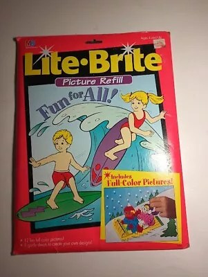 Vintage 1994 Milton Bradley Lite-Brite Refill Sheets Full Color (MOSTLY UNUSED) • $7.95