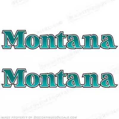 Fits Montana Older Style Logo RV Decals (Set Of 2) - Teal - 6.5  X 40  • $74.95