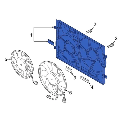 $271.34 • Buy For Volkswagen Tiguan 18-22 Volkswagen Front Engine Cooling Fan Shroud
