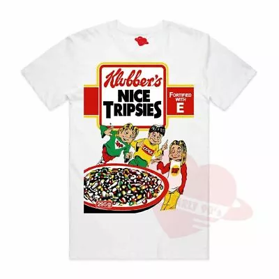 Klubbers Nice Tripsies T-shirt Fantazia Early 90s Rave Flyer Short Sleeve 92 Tee • £21.95