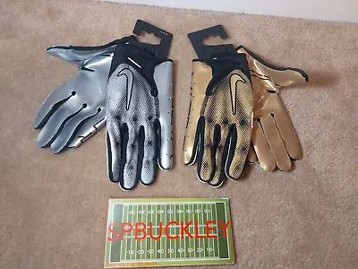 Nike Vapor Jet 7.0 Adult Receiver Football Gloves Metallic N.100.7029 Nwt • $39.99