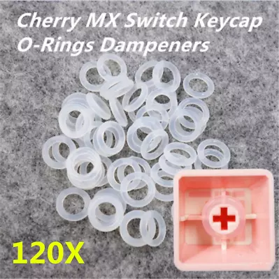 120 PCs CLEAR Rubber O-Ring Damper Keycap Mechanical Keyboard CHERRY MX SWITCH • $3.07