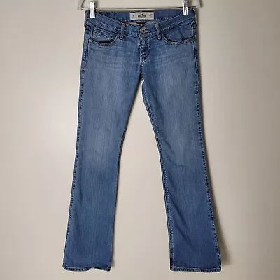 Hollister Jeans Womens 26x33 3R SoCal Stretch Low Rise Blue Bootcut Distressed • £15.20