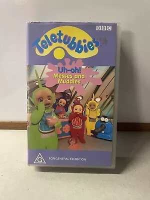 TELETUBBIES Uh Oh Messes BBC VHS  Children's Tv Series Rare ABC Kids • $15