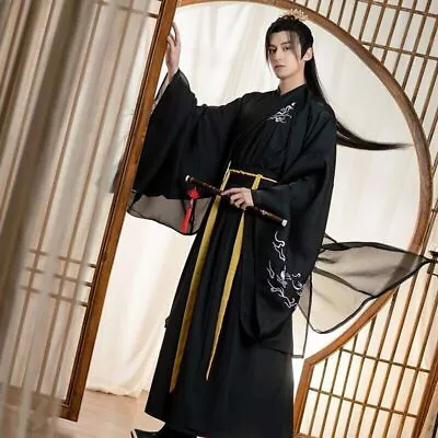 Hanfu Man Traditional Cospaly Costume Chinese Folk DanceWear Performance Clothes • $107.55
