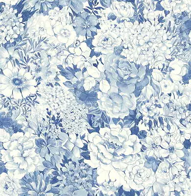  Indigo Empress Garden Vinyl Peel And Stick Wallpaper • $27.55