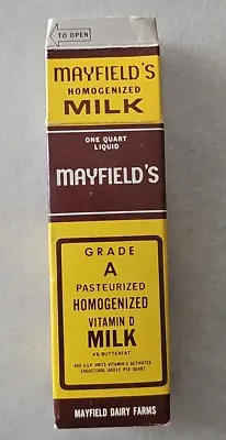 Vintage MAYFIELD DAIRY FARMS Milk Matches In Mini Milk Carton • $40