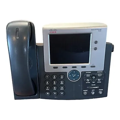 Cisco IP Phone CP-7945G Multi-Line Color Gigabit Phone With Stand & Handset • $12.99