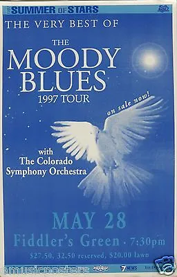 Moody Blues 1997  Very Best Tour Of The Moody Blues  Denver Concert Poster • $19.19