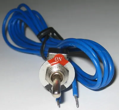 24  Prewired Mini Toggle Switch With ON / OFF Metal Plate - SPST 6 A - 125 V • $6.50