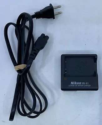 Genuine Nikon MH-61 Lithium Ion Battery Charger Cable And Charging Unit • $14.99