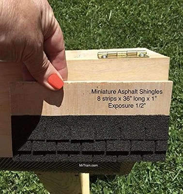 $37.07 • Buy Dollhouse Miniature Roofing Black Square Asphalt Shingles