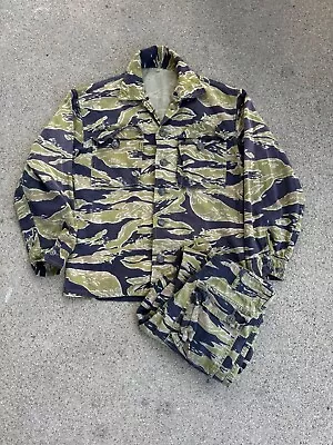 Original Vietnam War Tiger Stripes Camo Jacket & Pants Set Stamped Asian Large • $850