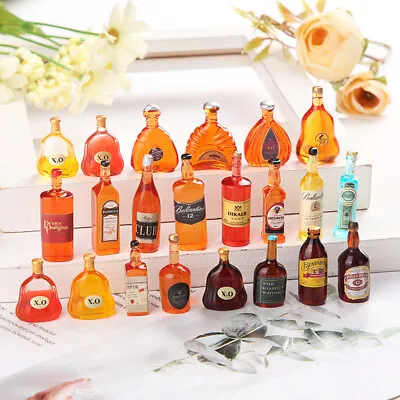 22PC Dollhouse Miniature 1/12 Scale Wine Bottles Alcoholic Drinks Bar Party • $6.99