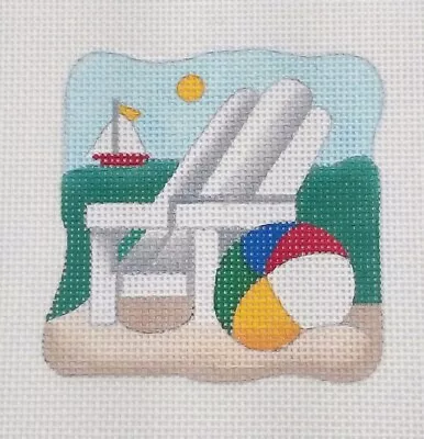 $46.81 • Buy  Melissa Shirley Designs Needlepoint Handpaint 1142H Beach Adirondack Ball Boat 