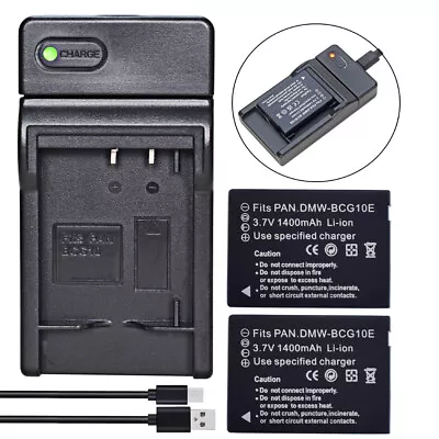 Battery 2Pack +USB Charger For Panasonic Lumix DMC-ZS20 DMC-ZS25 DMC-ZX1 DMC-ZX3 • $25.90