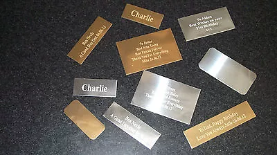 £5.05 • Buy Sports Trophy Engraved Plaque Picture Frame Engraved Gift Label Up To 80 X 80mm