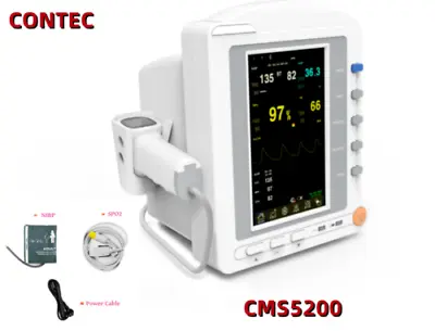 7  Touch Vital Signs Patient Monitor NIBP Machine SPO2 PR Infrared Temp CMS5200 • $399
