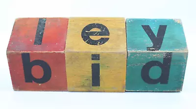 £11.30 • Buy Vintage Lighthouse Toys Wood Block Letters Twist Malta D4